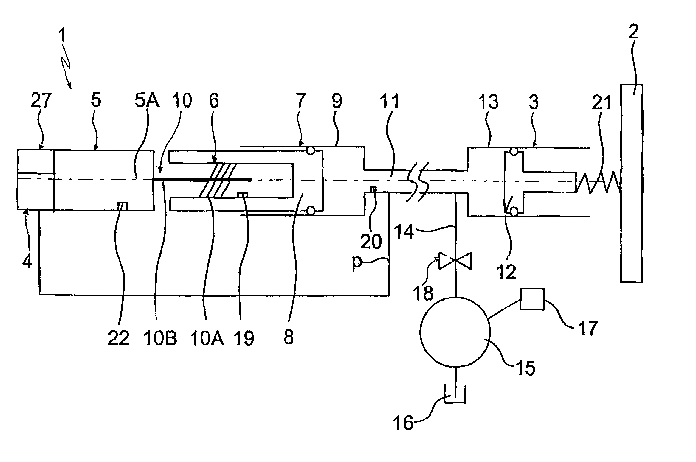 Device for controlling and/or regulating a hydraulically activatable shifting element of a gearing mechanism and a gearing mechanism