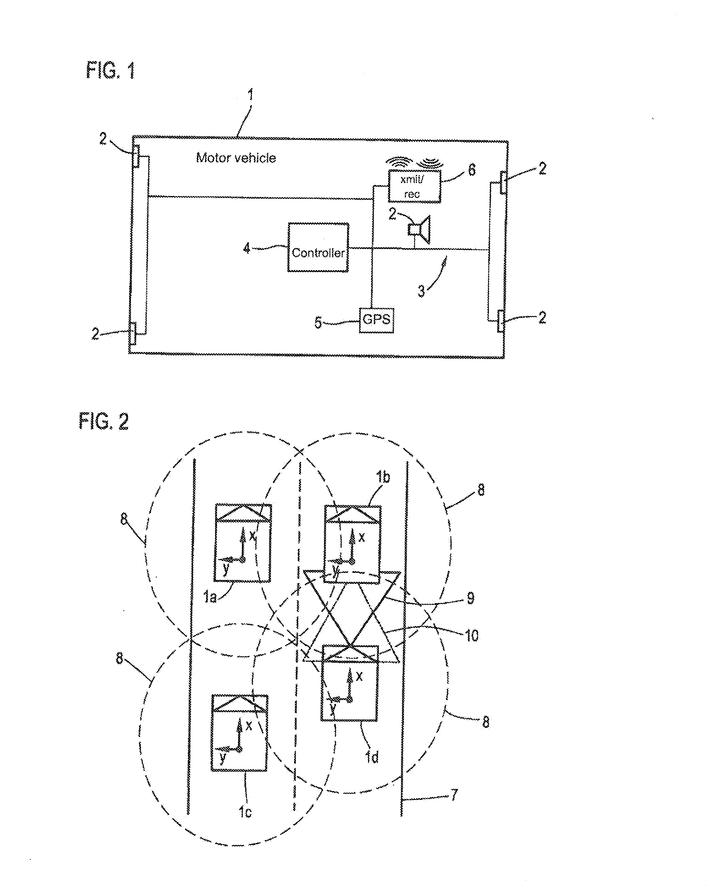 Method for associating a transmitter with a detected object in car-to-car communication and motor vehicle