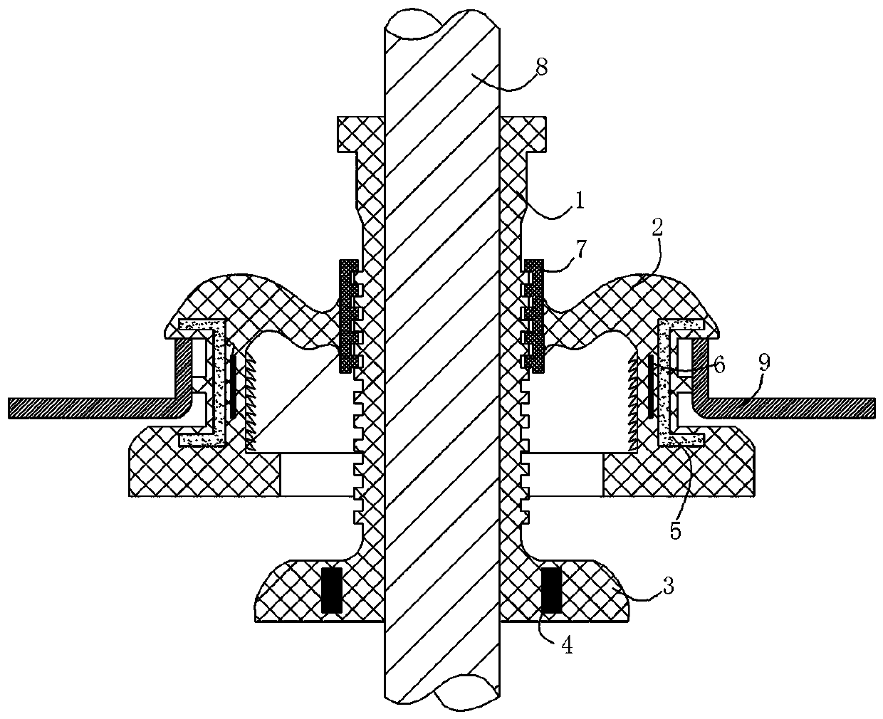 Rubber sheath for automotive wiring harness