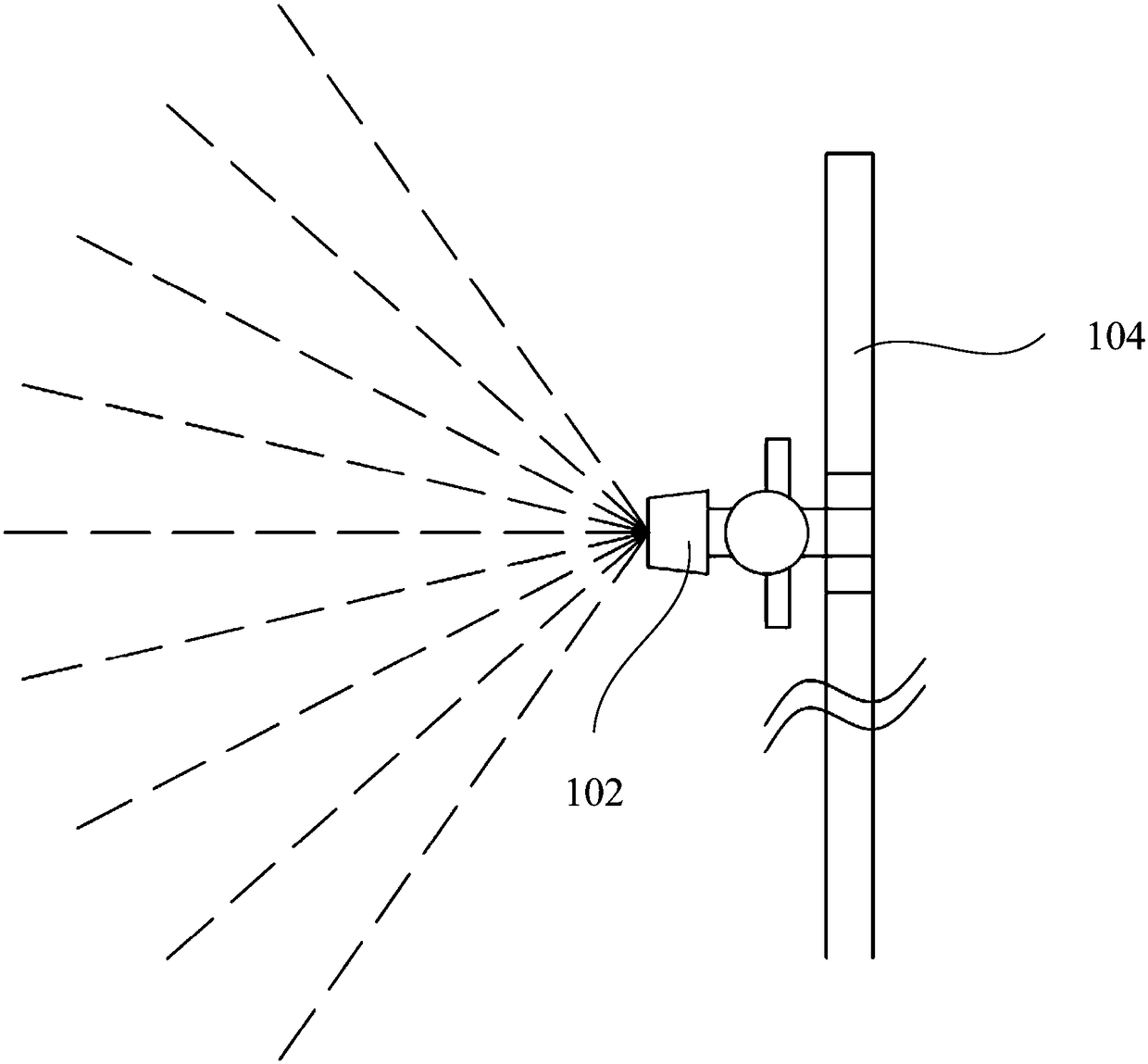 Spray head angle adjustment device and sprayer