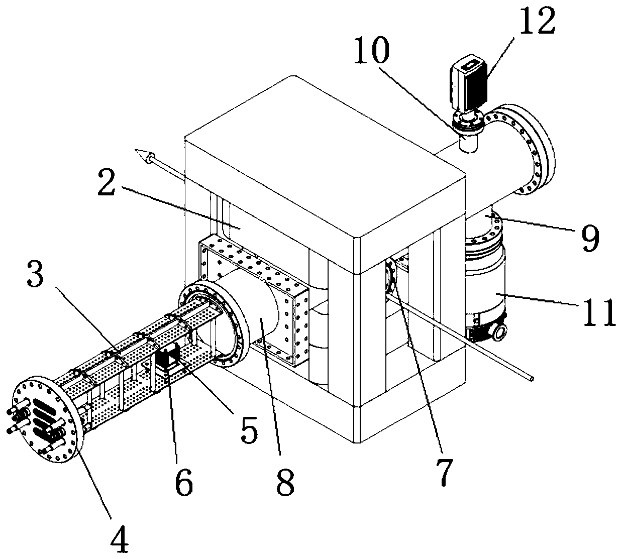 Residual gas charged particle beam monitoring device and method thereof