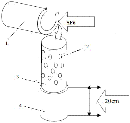 Electrical equipment SF6 gas leak detecting device and SF6 gas collecting method