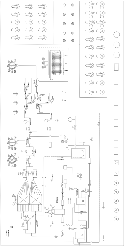 Teaching training table for alternating-current variable-frequency multi-unit air conditioning unit