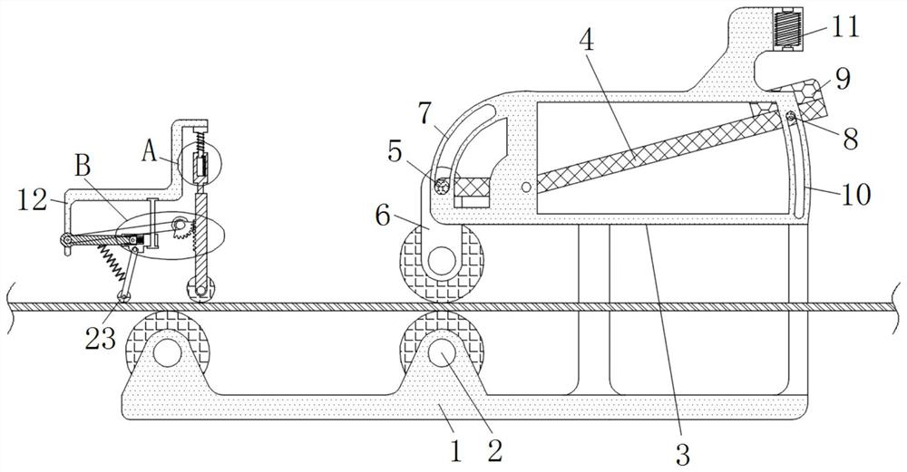 Plate shearing machine positioning and feeding auxiliary equipment for removing impurities on surface of plate