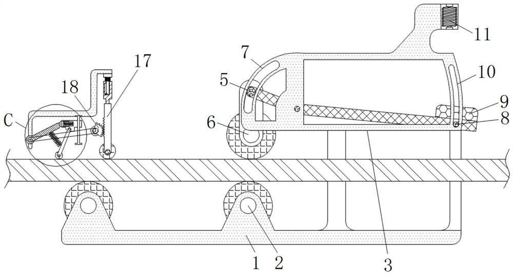 Plate shearing machine positioning and feeding auxiliary equipment for removing impurities on surface of plate