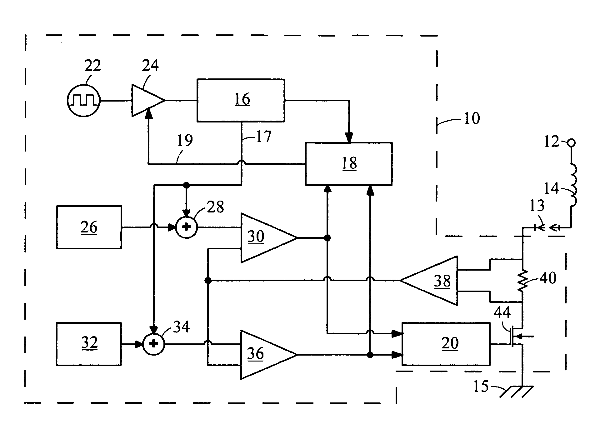 Dither amplitude correction for constant current drivers