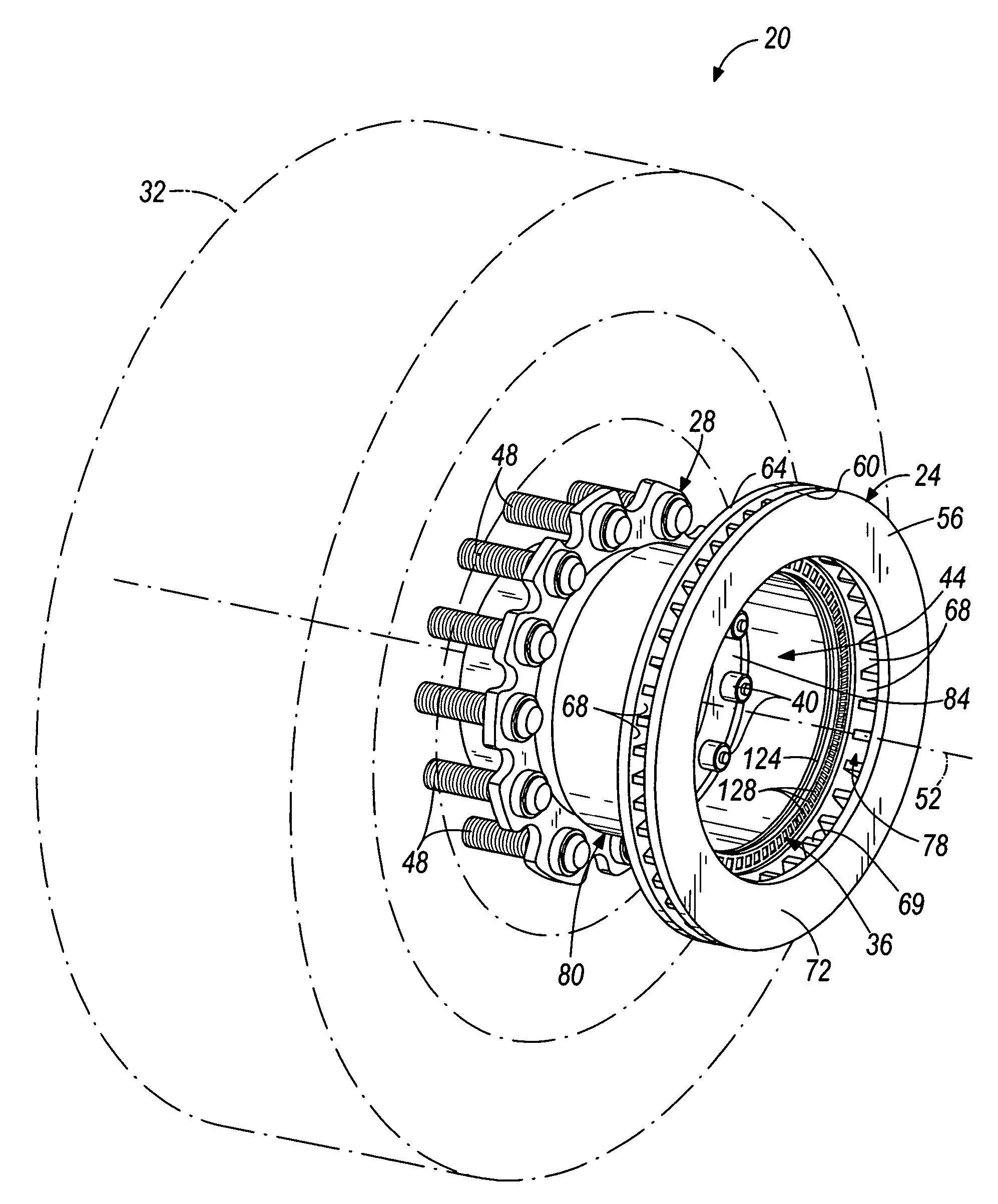 Exciter ring for a brake rotor