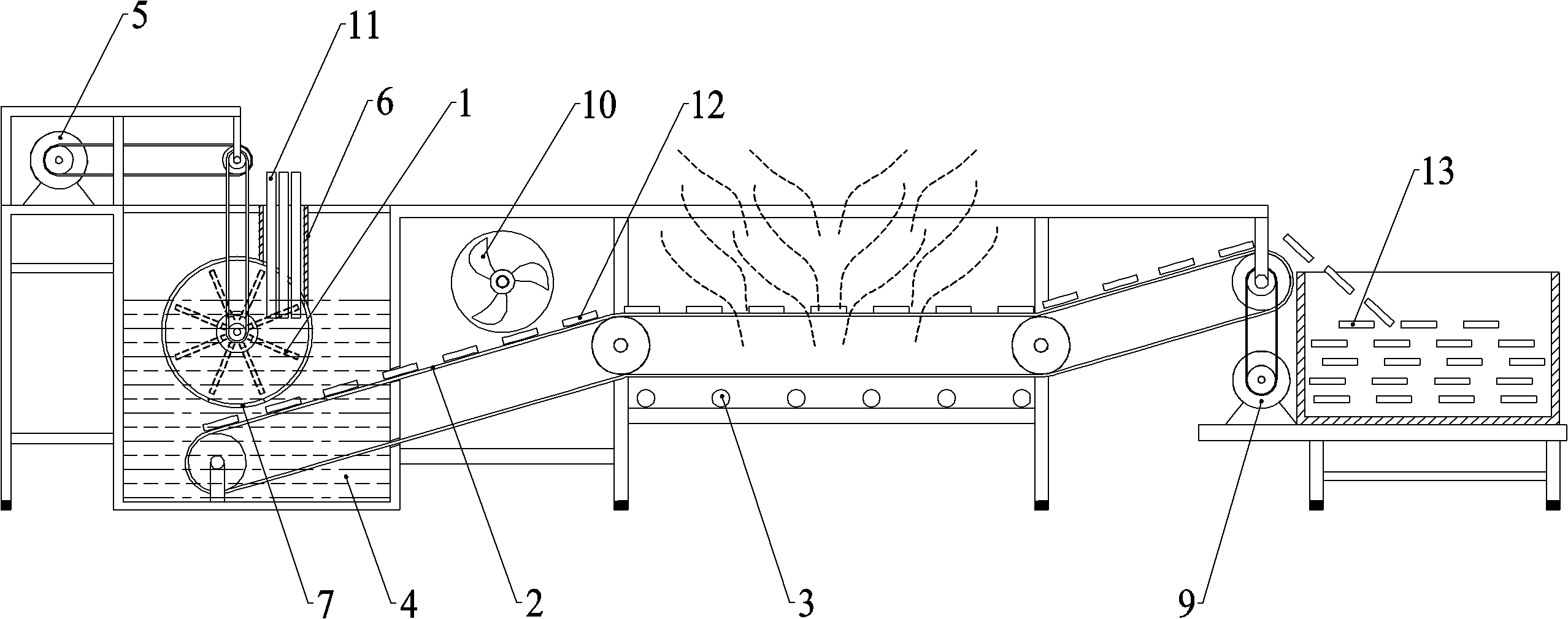 Deep processing mechanical equipment for fresh Chinese yam slices and deep processing method thereof