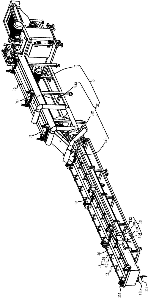 Material strip granulation production process and material strip traction equipment used in material strip granulation production process