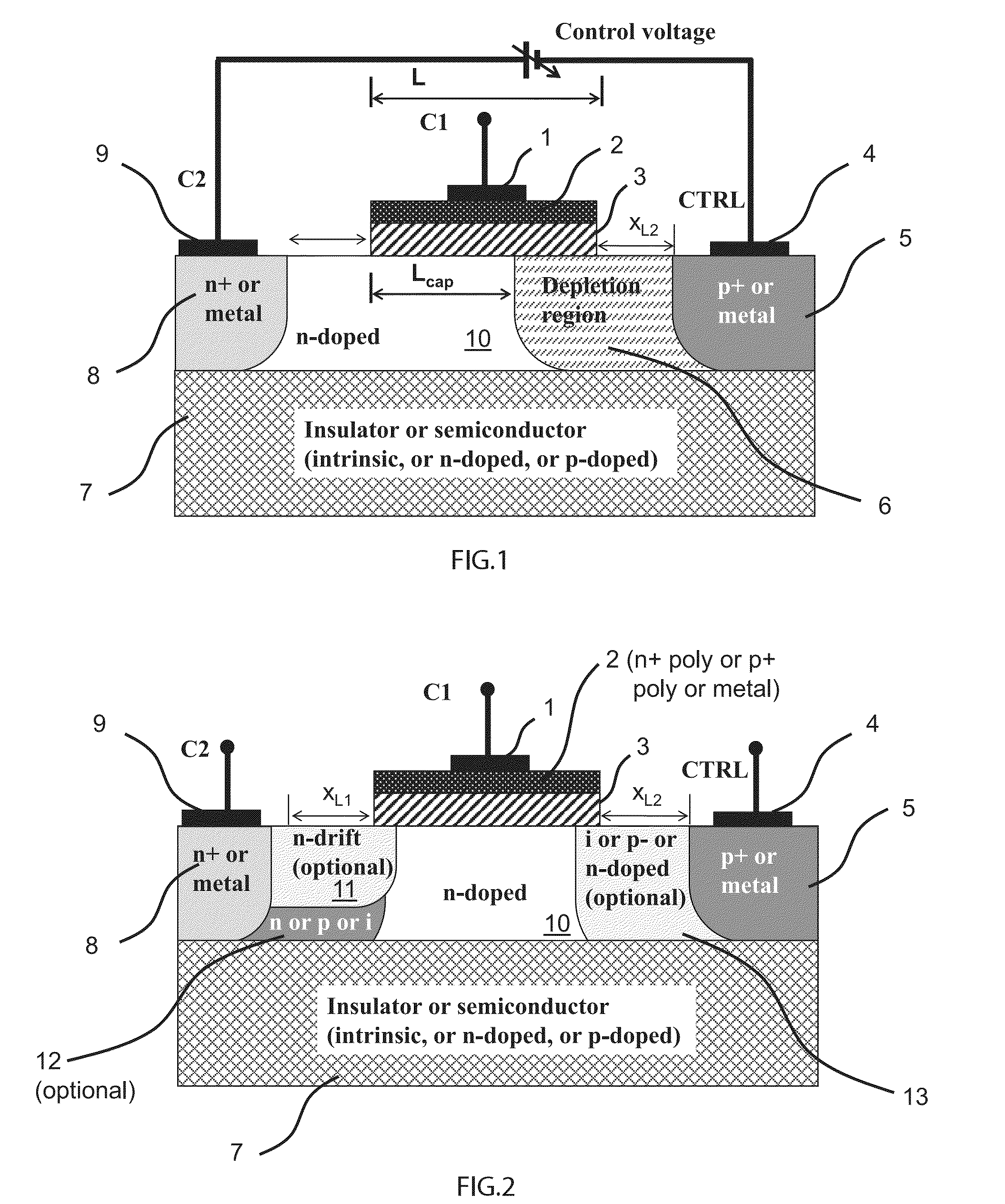 Three-terminal Variable Capacitor