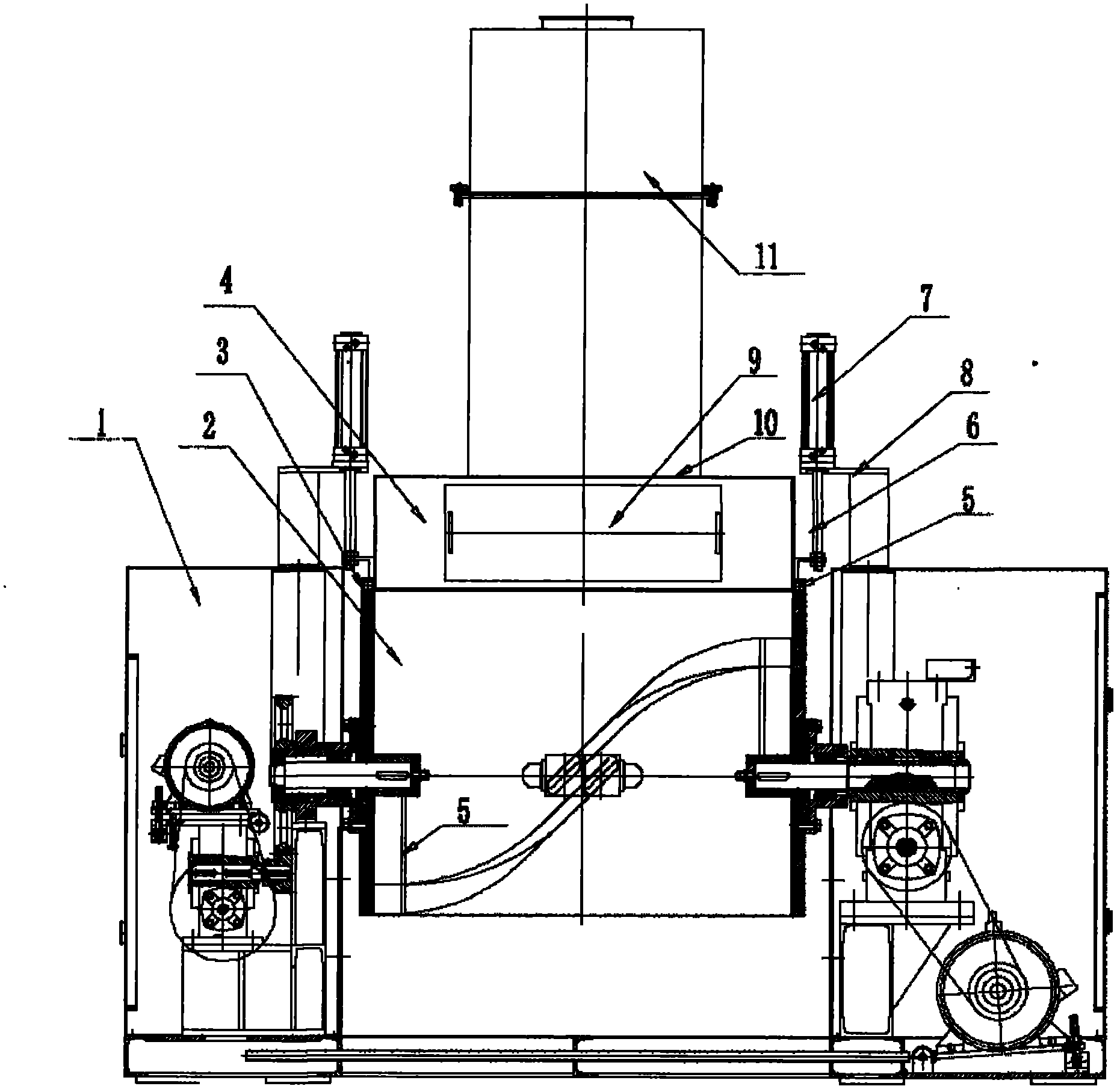 Horizontal type mixing machine