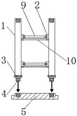 Coloured spun yarn storage frame convenient to install