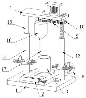 A bulk density measuring device for latex powder production and testing