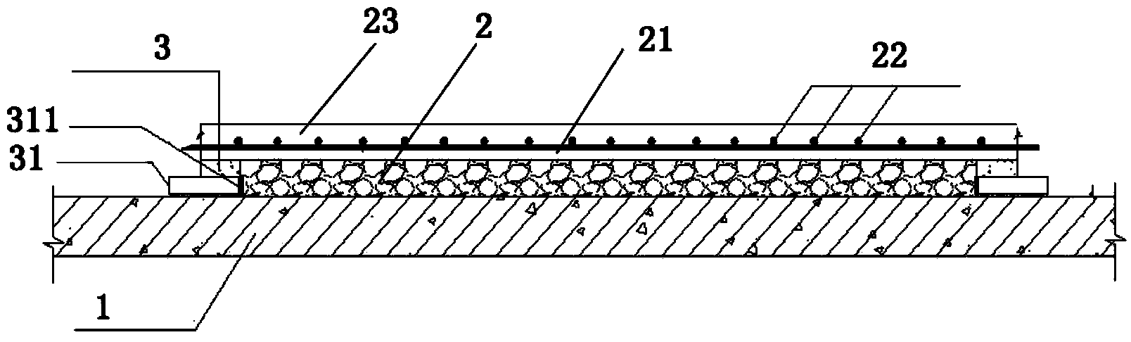 Basement bottom plate water drainage layer construction method