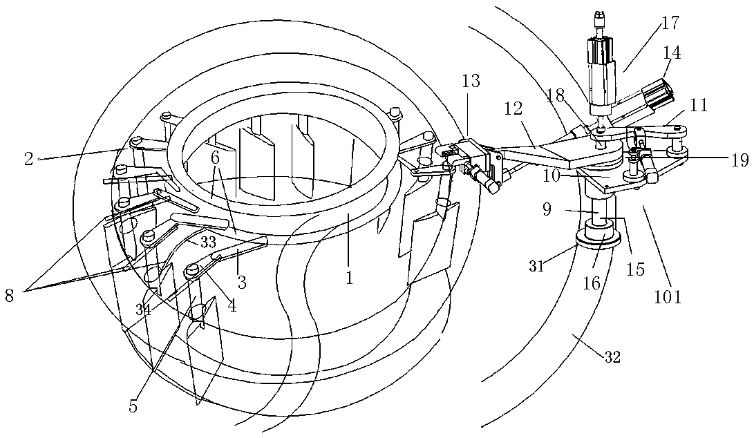 Turbine capable of maintaining and adjusting turbine guide vane intelligently