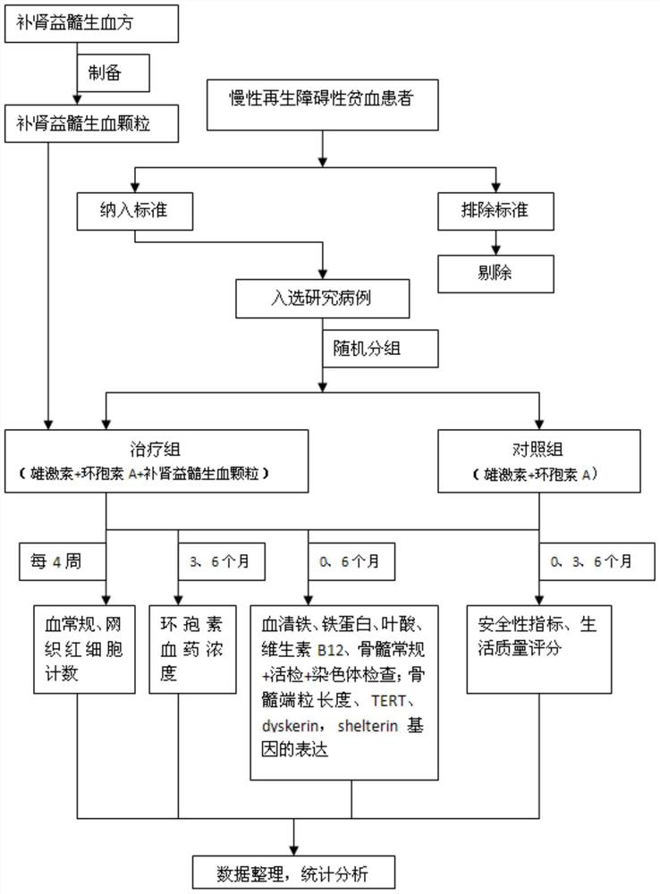 Preparation method of a prescription for nourishing kidney, benefiting marrow and promoting blood, and its ointment and granules