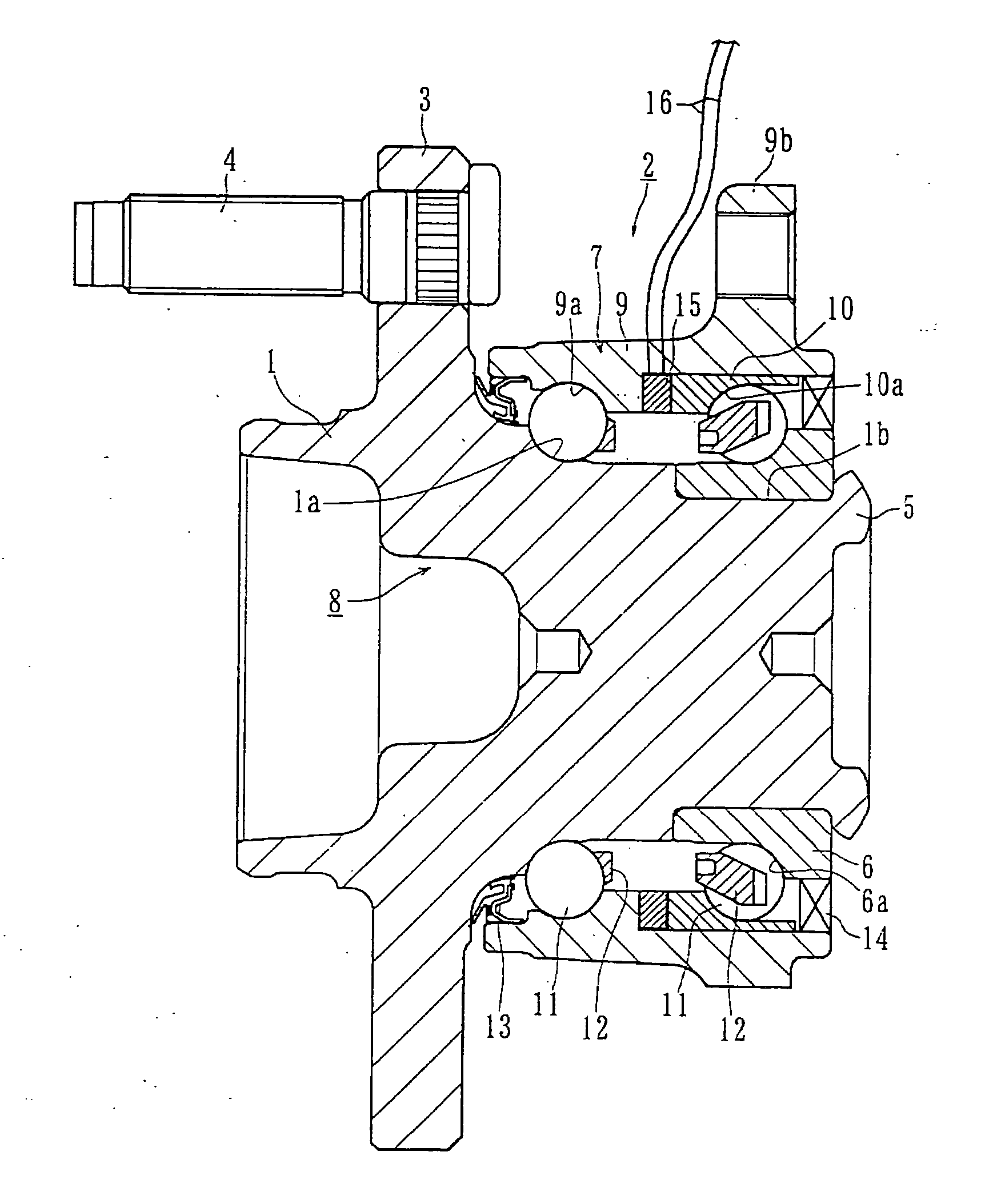 Bearing device for wheel