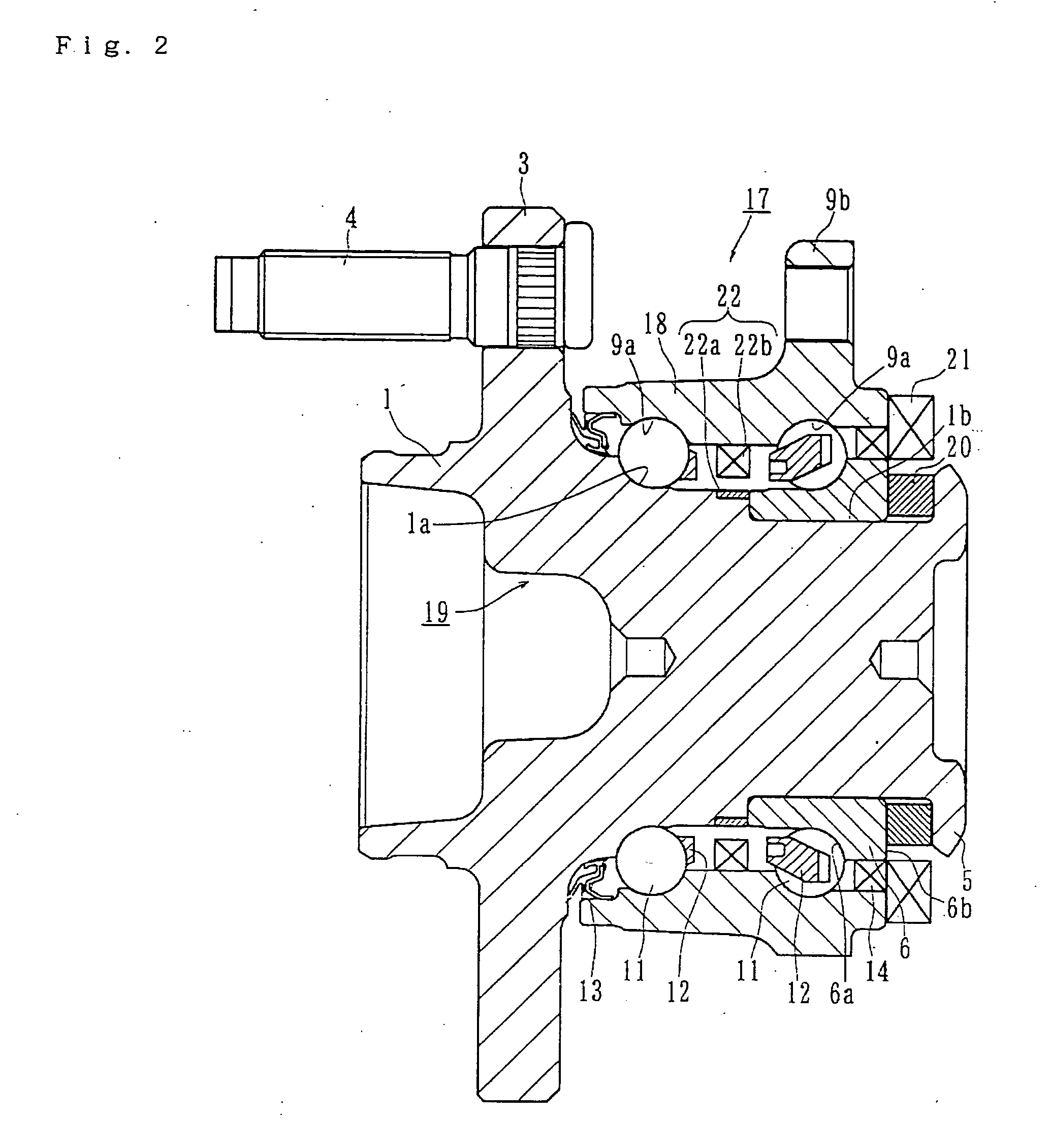 Bearing device for wheel