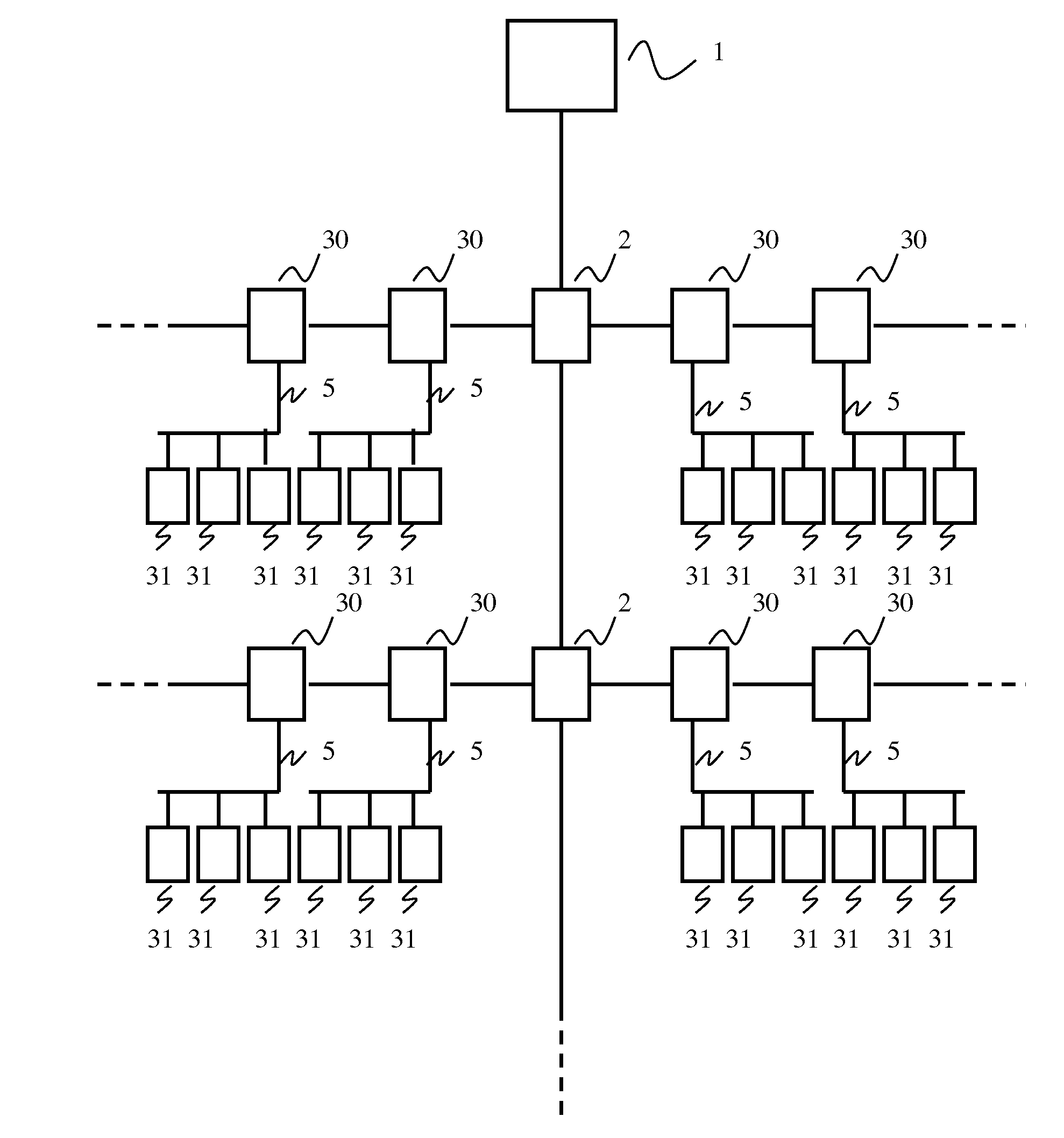 Digital seismic sensor and acquisition device adapted to be connected together via a two-conductor line