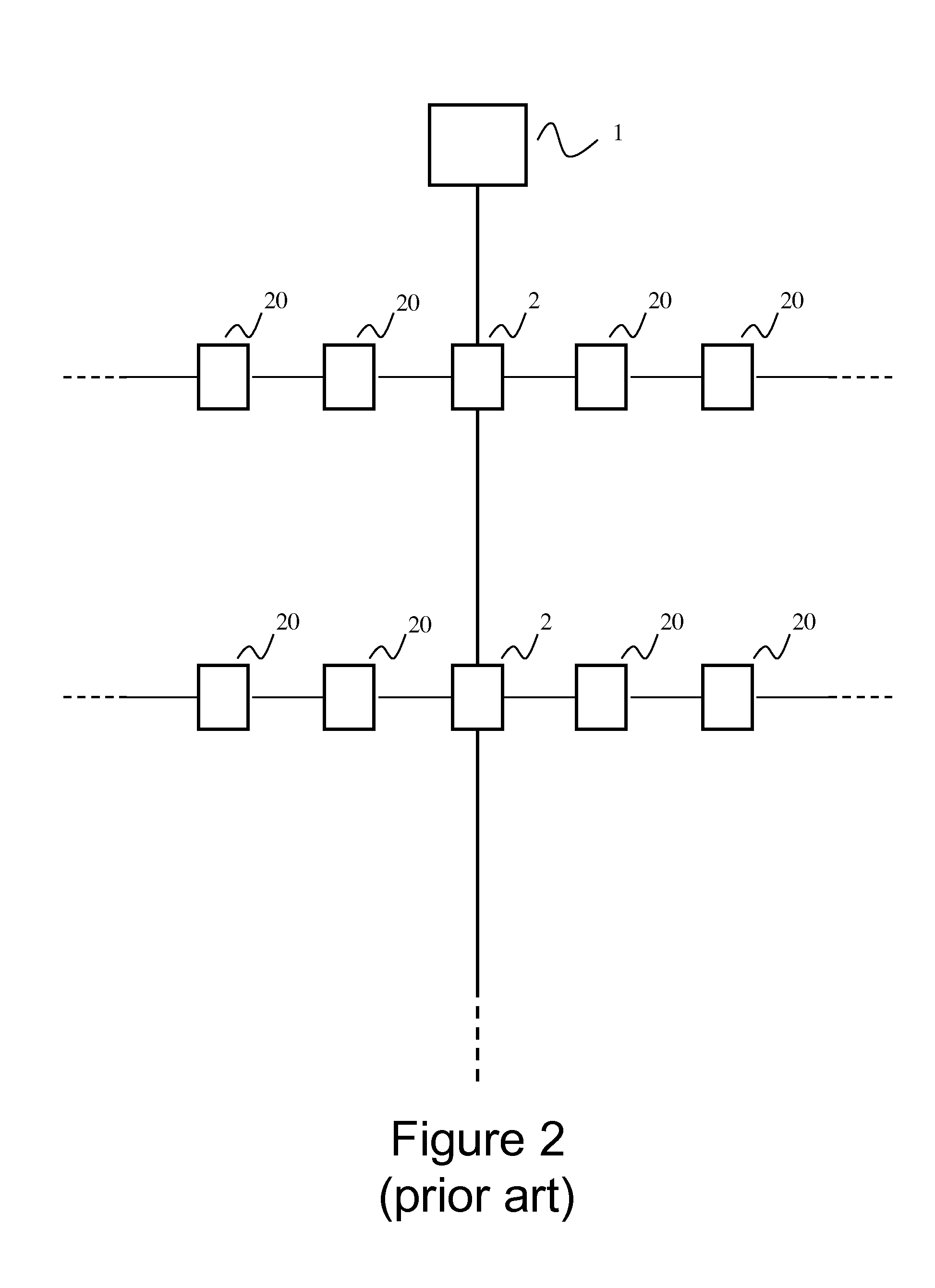 Digital seismic sensor and acquisition device adapted to be connected together via a two-conductor line