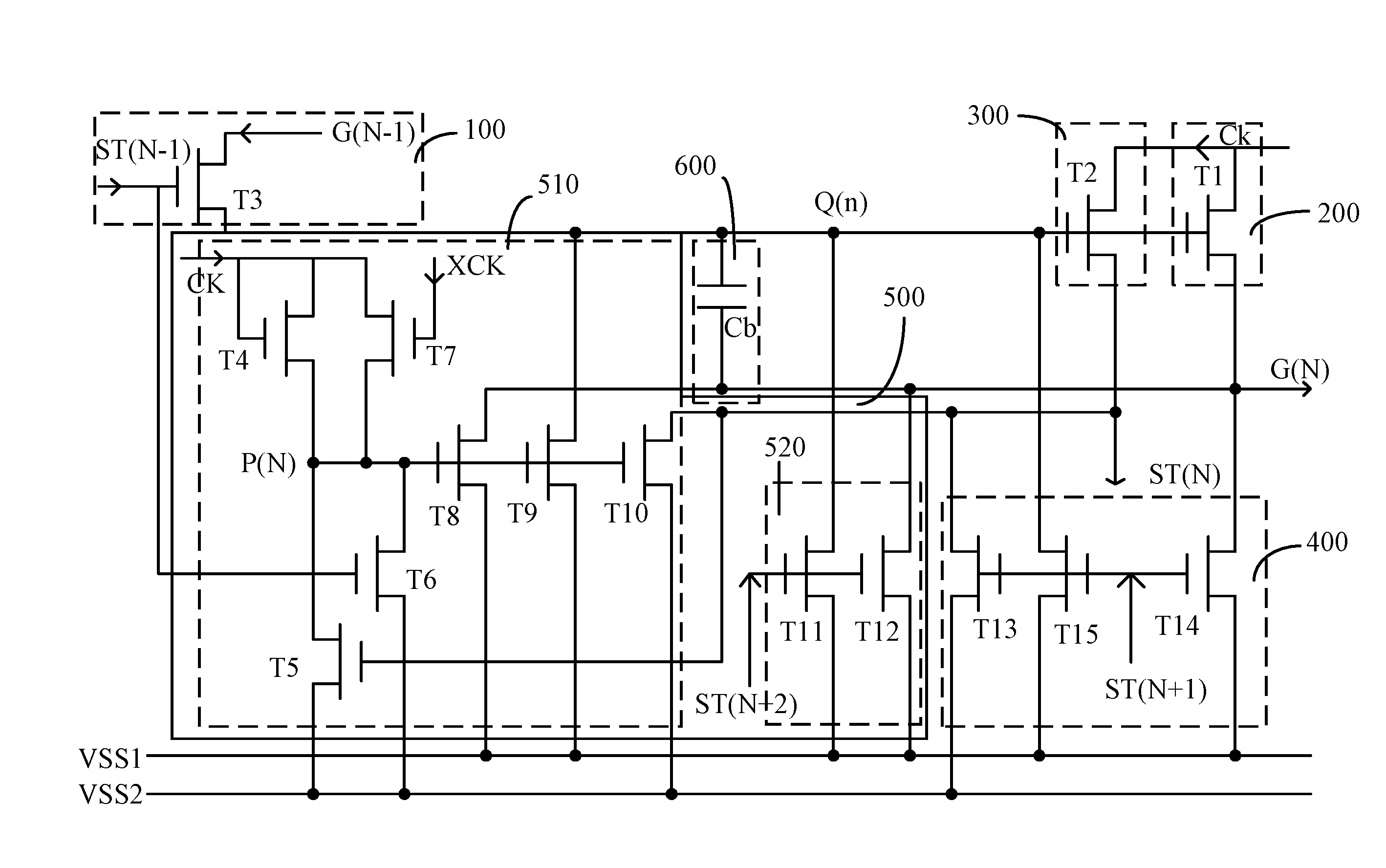 Gate driver for narrow bezel LCD