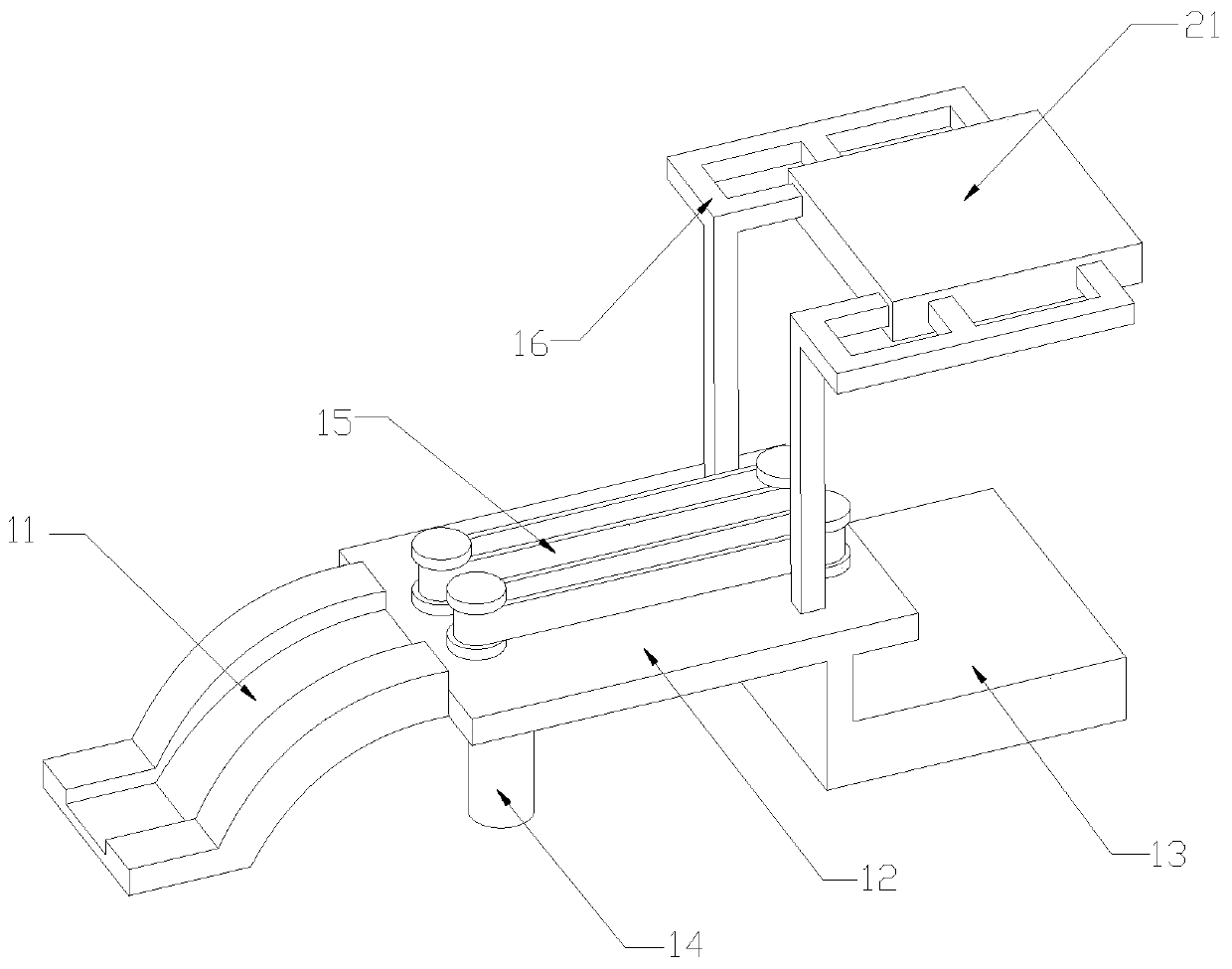 Plastic pipe cutting and transferring integrated mechanism