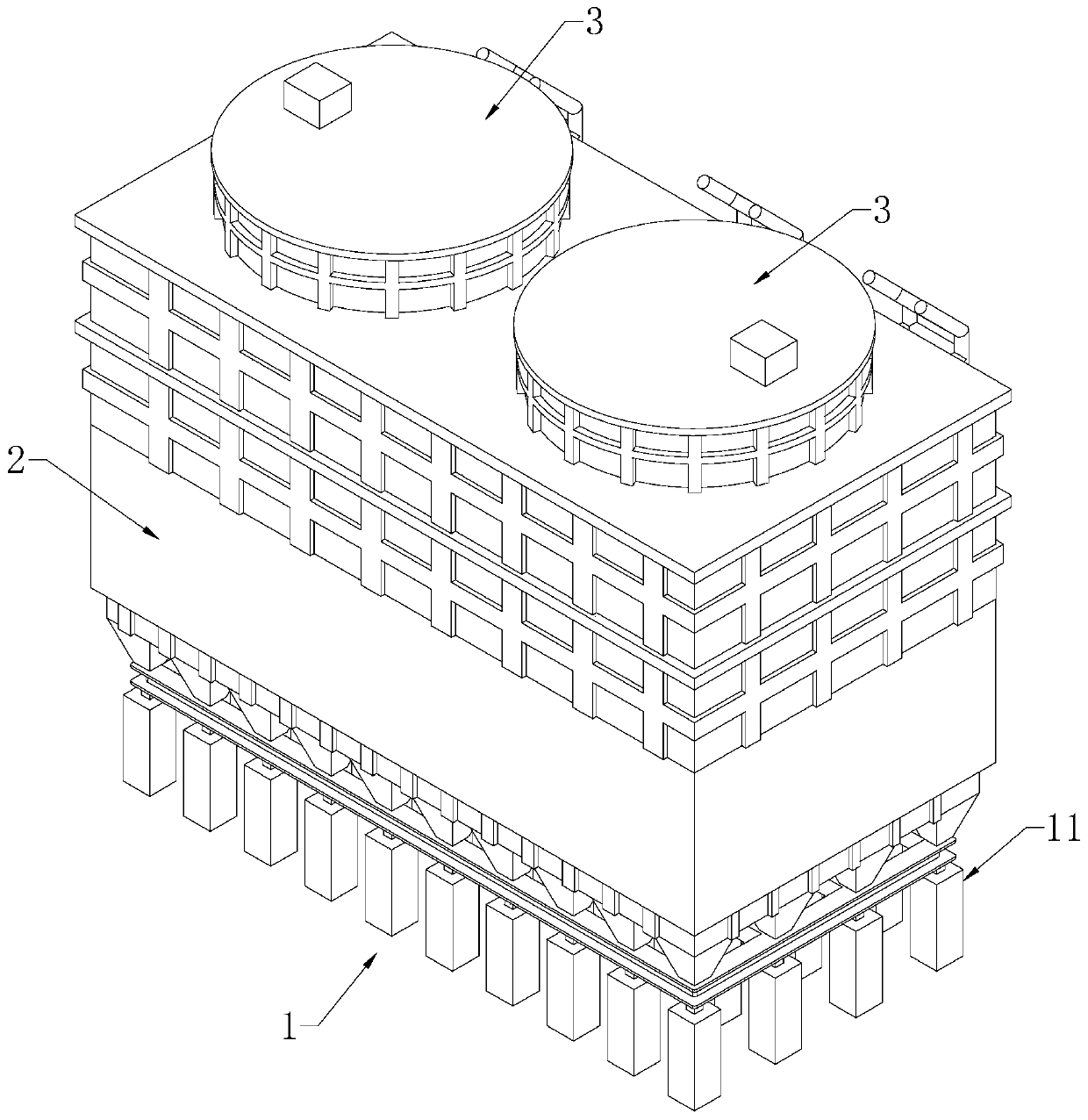 Circulating water management device, circulating system and management method based on cooling tower