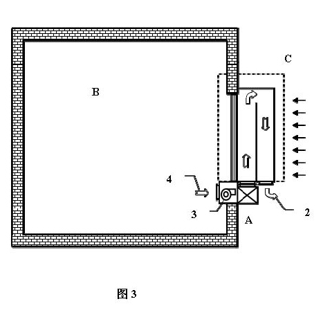 Evaporative refrigeration method based on external sunshading cooling and plant