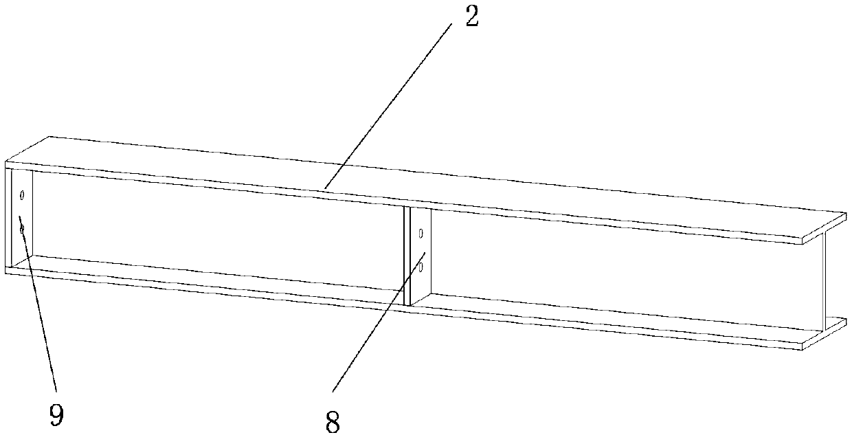 A multi-high-rise assembled modular self-resetting steel structure h-shaped steel column frame system