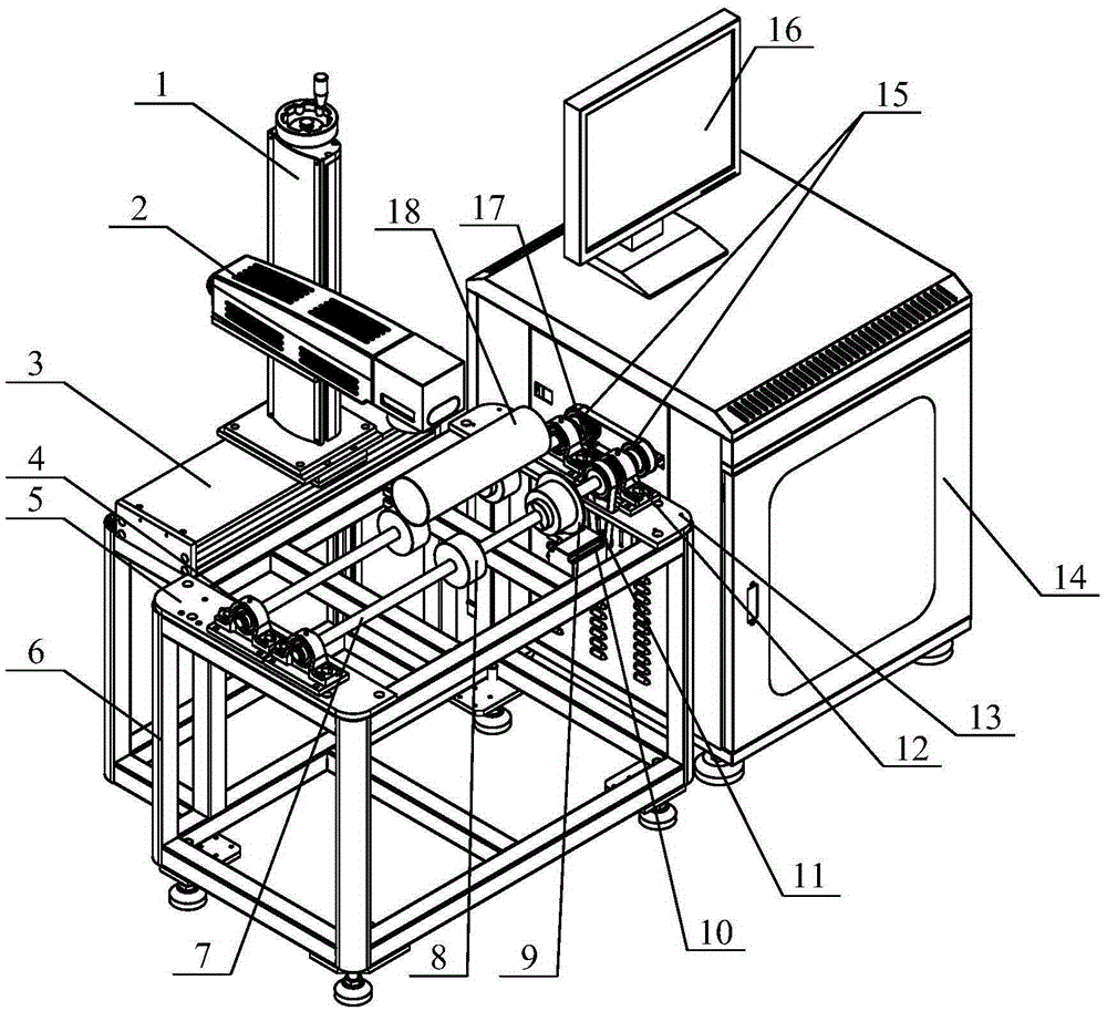 Laser marking machine with rotary marking function for processing water pump identifications