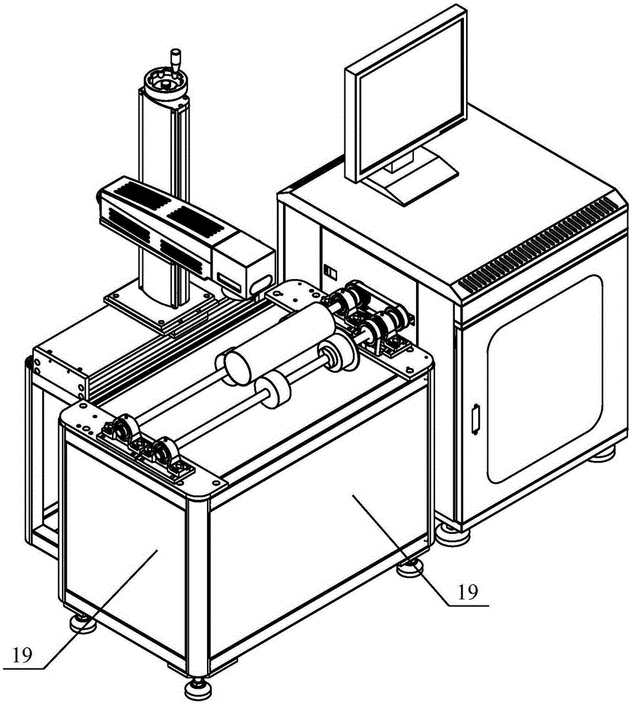 Laser marking machine with rotary marking function for processing water pump identifications