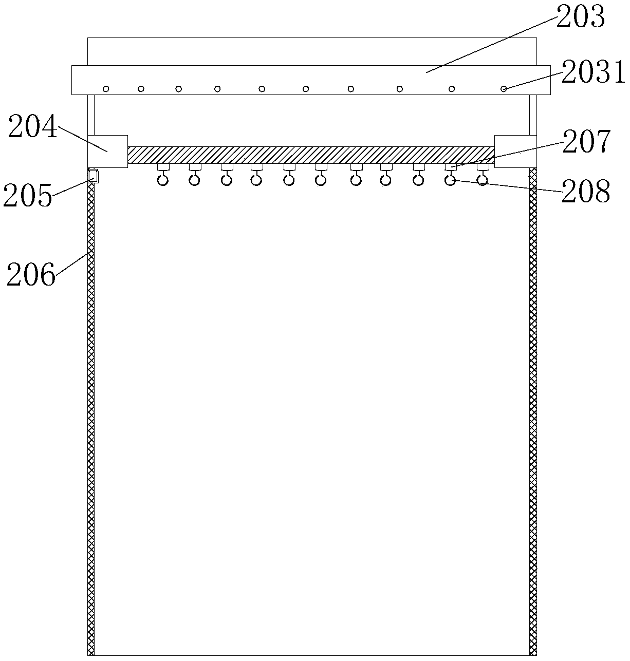 Water curtain wall having lifting function