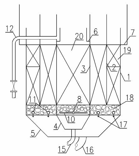 Aeration biological filter chamber facility