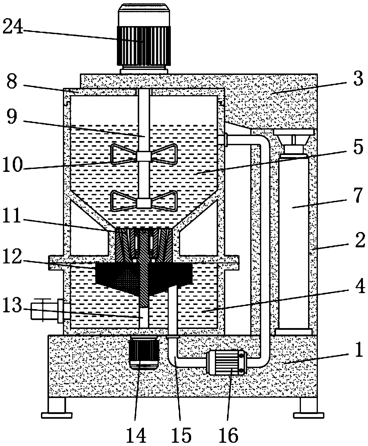 Mixing and grinding integrated machine for watercolor for drawing