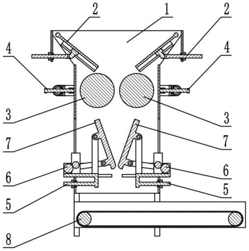 Industrial ore collecting and crushing device