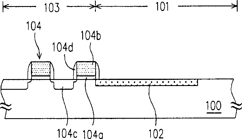 Image sensor from CMOS transistors, and manufacturing method