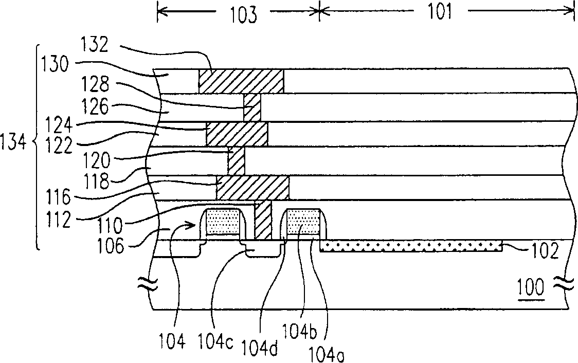 Image sensor from CMOS transistors, and manufacturing method