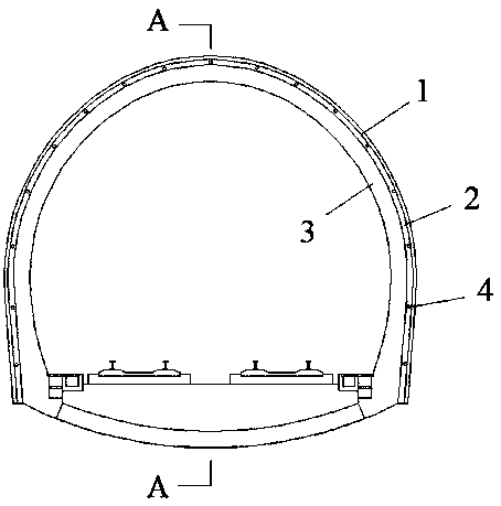 Seismic damping structure of entrance section of railway tunnel in earthquake zone