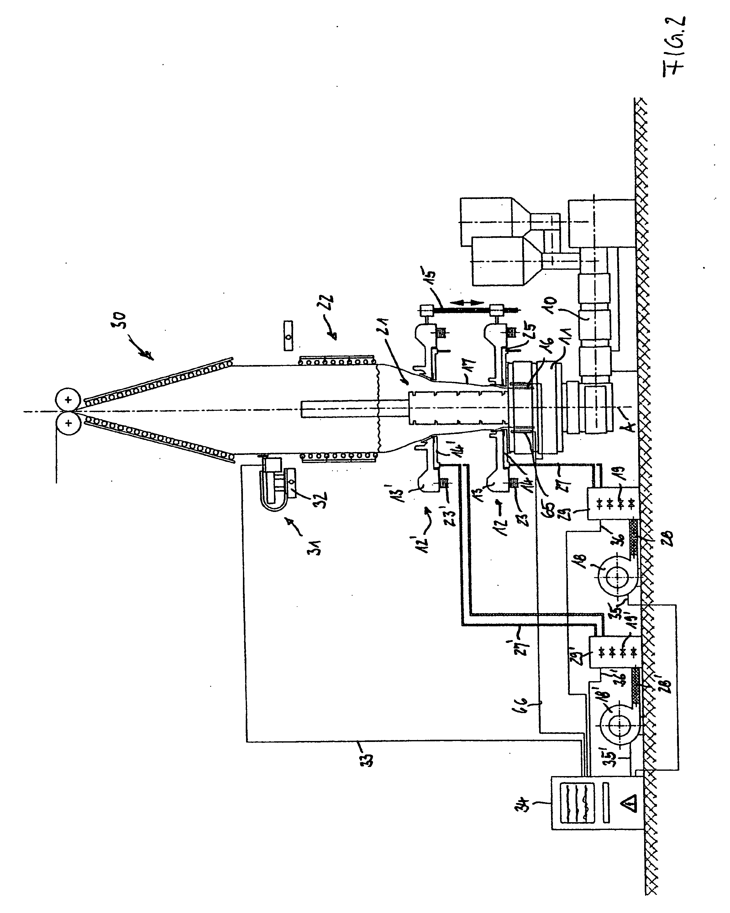 Method and device for the production of blown tubular film