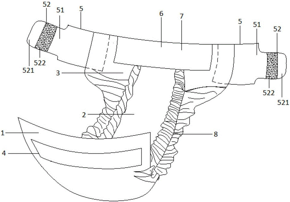 Baby diaper capable of preventing rear leakage