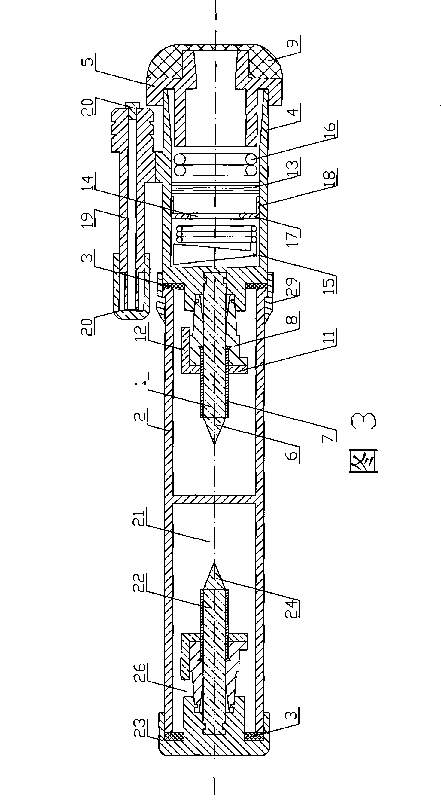 Portable pen type thyrocricoid puncture device