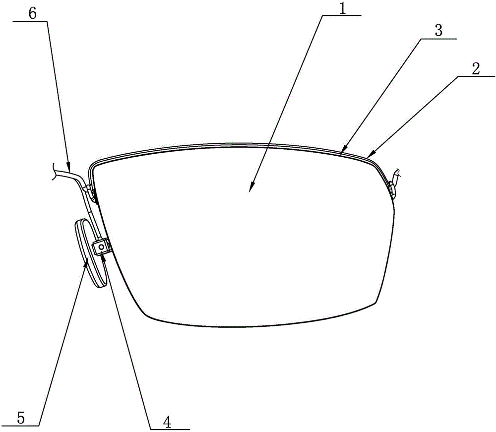 Fixing device of glasses lens