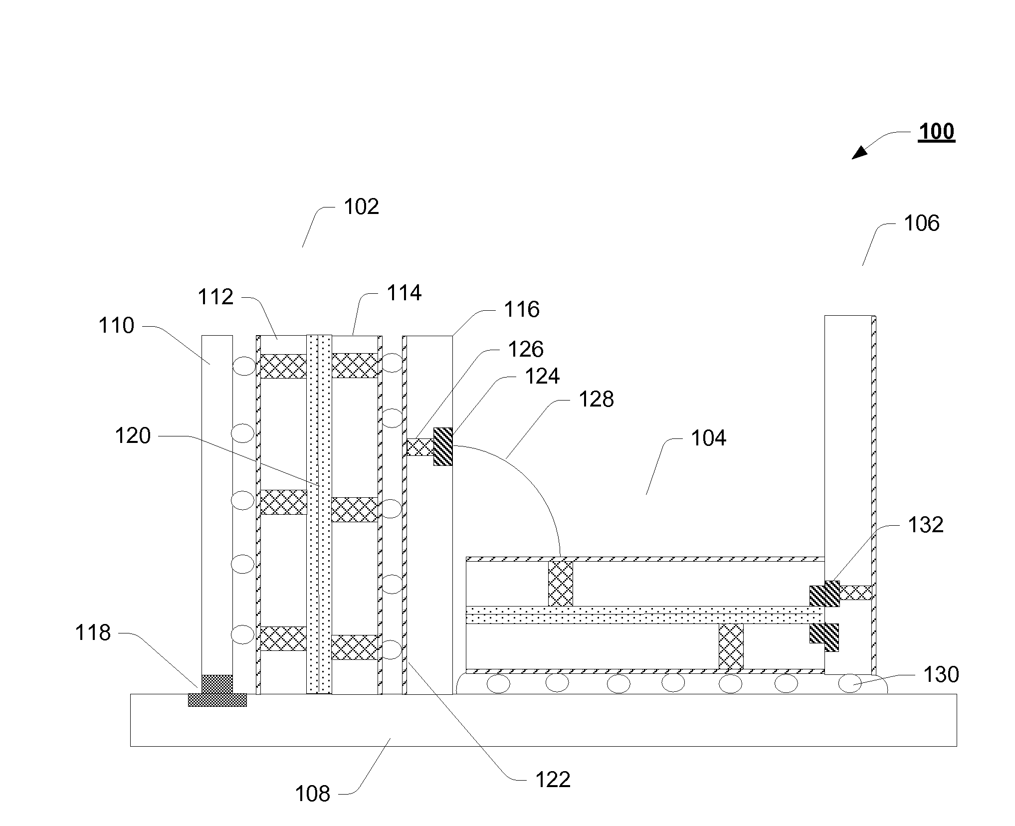 Vertical controlled side chip connection for 3D processor package