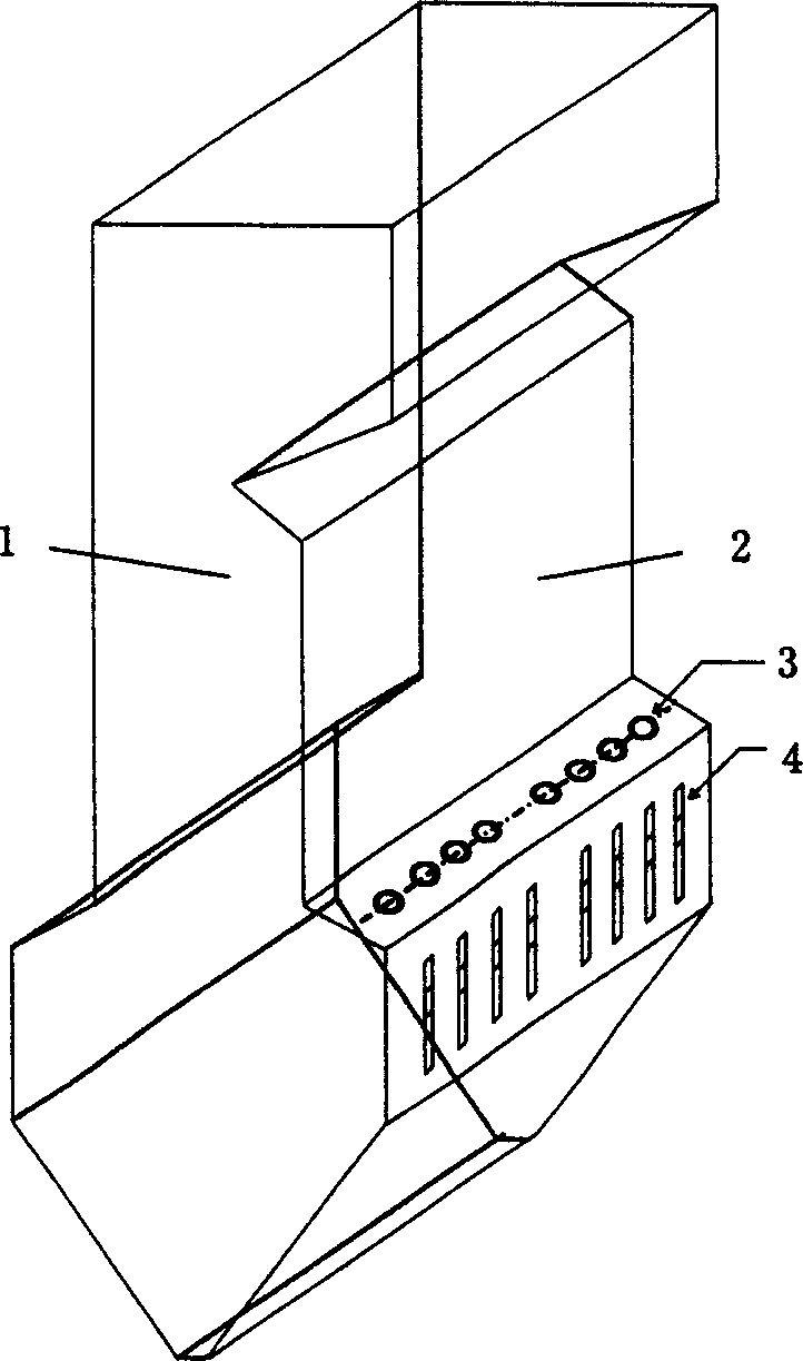 Device and method for w shape flame boiler completely burning