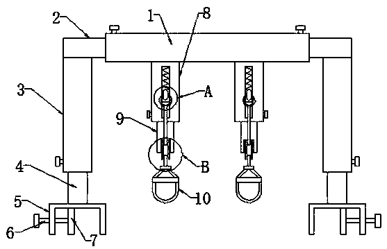 Leg rehabilitation training device used in neurosurgery department