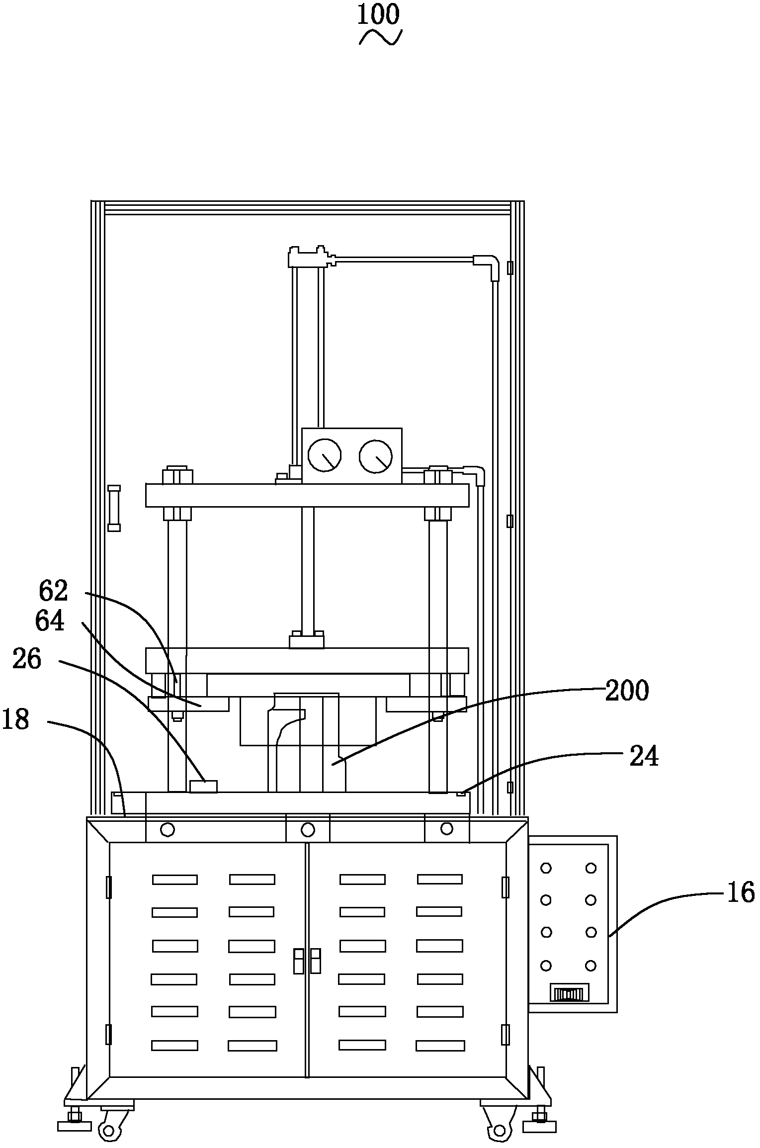 Hydrostatic pressure test machine