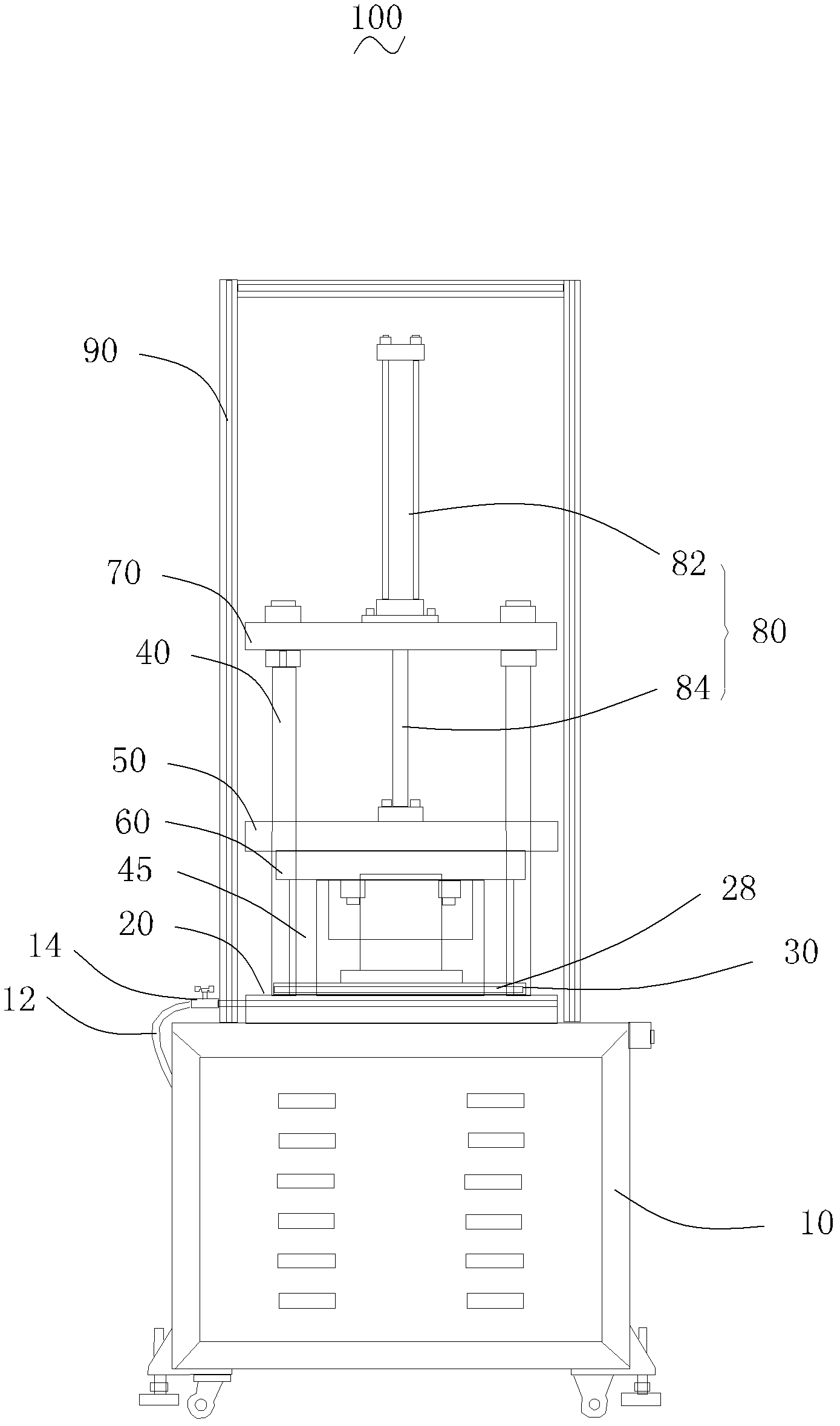 Hydrostatic pressure test machine