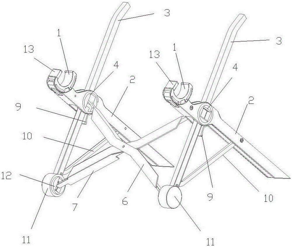 Portable, foldable and height-adjustable laptop support