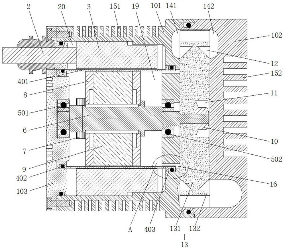 Anode gas circulating fan for fuel cell system