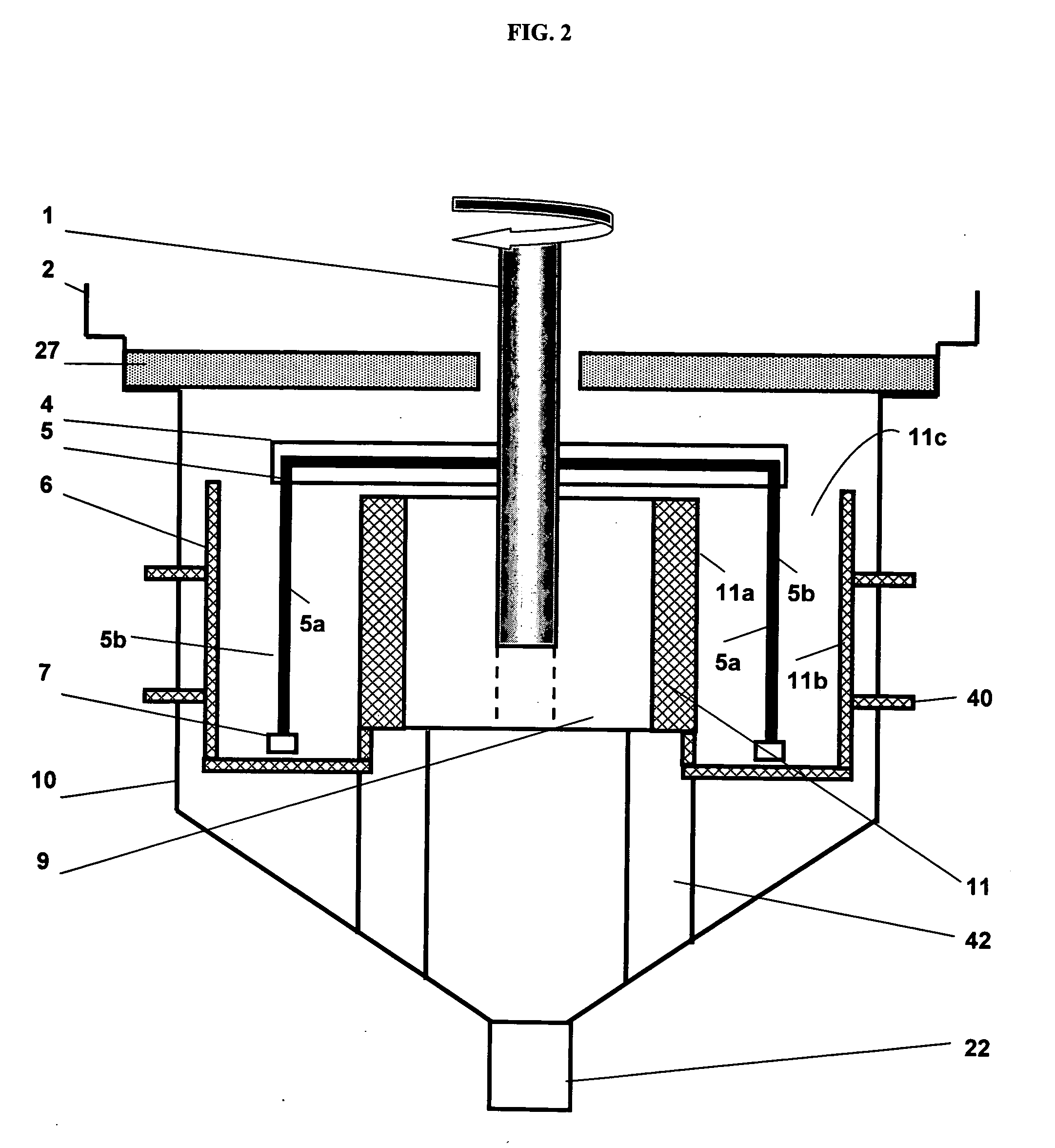 Electrolytic cell for removal of material from a solution